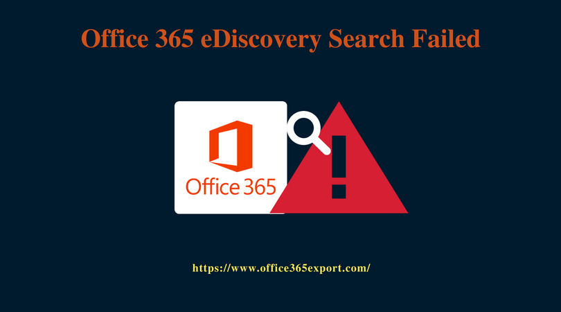 eDiscovery Search Failed