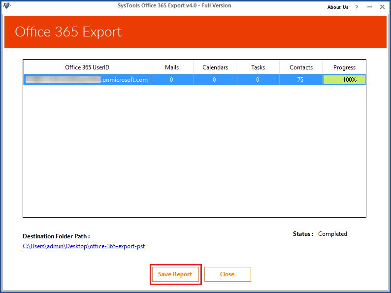 Save Office 365 Mailbox to CSV